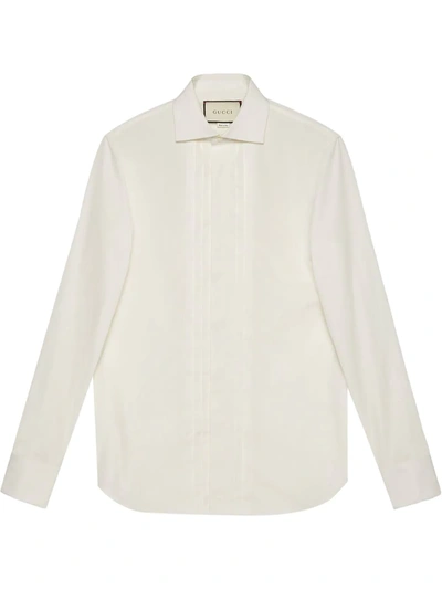 Gucci Pintuck-detail Tailored Shirt In White