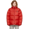 VETEMENTS RED DOWN 'LIMITED EDITION' PUFFER JACKET