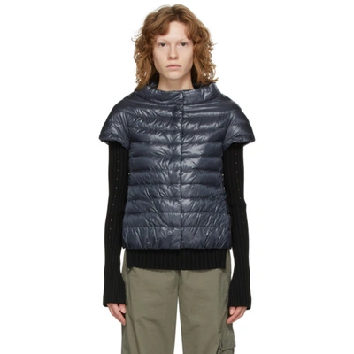 Herno Navy Down Emilia Vest In 9225 Mid. N