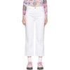 GANNI WHITE STRAIGHT-FIT JEANS