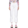Ganni High-rise Straight-leg Cropped Jeans In 151 Bright White