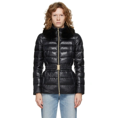 Herno Belted Quilted Puffer Jacket In Black