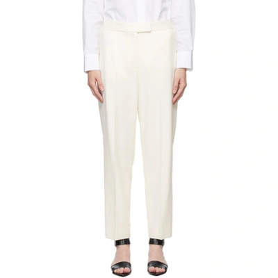 Partow White Wool Billie Trousers In Ivory