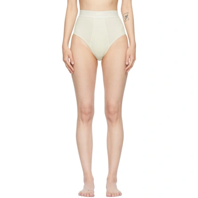 Skims Off-white Cotton 2.0 Rib Briefs In Bone