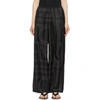 Totême Monogram-embroidered Silk Pajama Pants In 925 Black Monogram