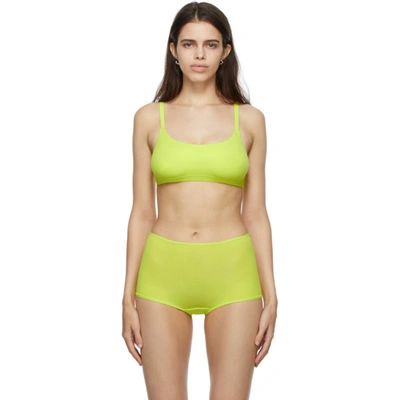 Skims Green Fits Everybody Scoop Neck Bralette In Lime