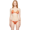 VERSACE ORANGE TRÉSOR DE LA MER BIKINI TOP