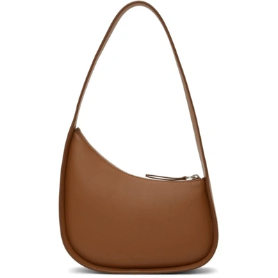 The Row Half Moon Small Leather Shoulder Bag In Acorn