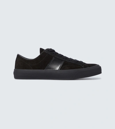 Tom Ford Cambridge Suede Sneakers In Black