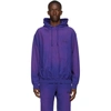 Awake Ny Purple Sun-bleached Logo Hoodie In Purple