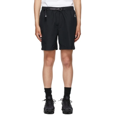 Nike Acg Water Repellent Trail Shorts In Black