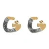 GIVENCHY GOLD TWO-TONE G CHAIN EARRINGS