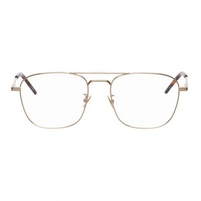 Saint Laurent Gold Sl 309 Square Glasses