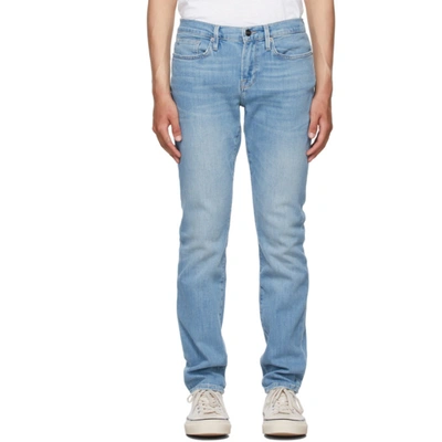 Frame L'homme Skinny-fit Faded Denim Jeans In Blue
