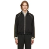 Gucci Web-stripe Gg-jacquard Zipped Jersey Track Jacket In Black