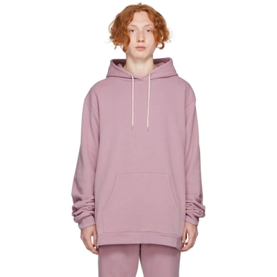 John Elliott Beach Long-sleeve Cotton Hoodie In Acai