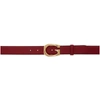 GUCCI RED 'G' BUCKLE BELT