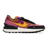 Nike Waffle One Suede And Leather-trimmed Mesh Sneakers In Fuxia
