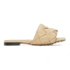 BOTTEGA VENETA BEIGE INTRECCIATO LIDO SANDALS