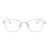 Matsuda Geometric-frame Glasses In Brushed Silver