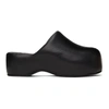 Simon Miller Black Vegan Platform Bubble Clogs In Black