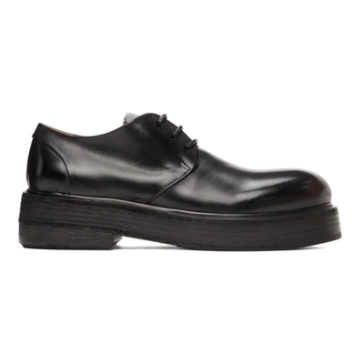Marsèll Black Micrucca Chunky Leather Derby Shoes