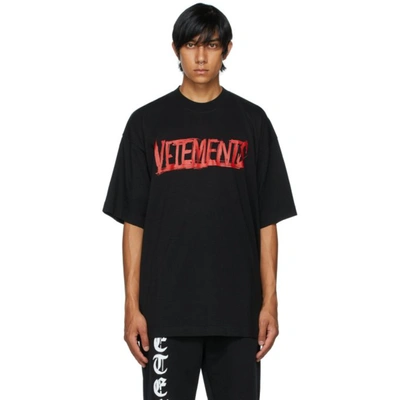 Vetements Logo-print Short-sleeved T-shirt In Black,red
