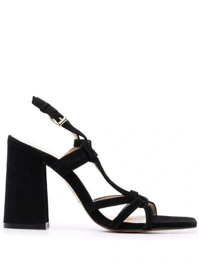 Tila March Noeud Block-heel Sandals In Schwarz