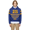 Gucci Blind For Love Logo Oversized Hoodie In Marino/yellow