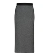 MONCLER WOOL AND CASHMERE MIDI SKIRT,P00575654