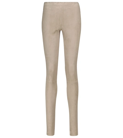 Stouls Carolyn Suede Leggings In Beige