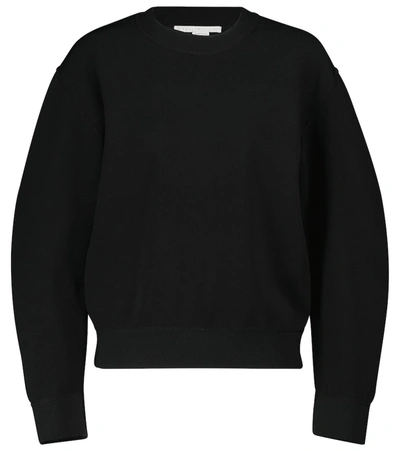 Stella Mccartney Compact Knit Sweatshirt In Black