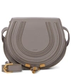 Chloé Marcie Mini Textured-leather Shoulder Bag In Grey