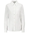 SAINT LAURENT COTTON AND LINEN SHIRT,P00591802