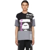 AAPE BY A BATHING APE BLACK & GREY CAMO GRAPHIC T-SHIRT
