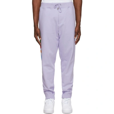 Helmut Lang Purple 3d Jogger Lounge Pants In Lavender