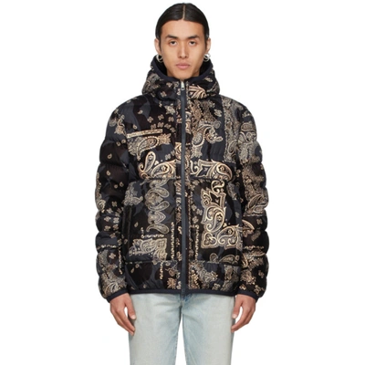 Moncler Freville Reversible Quilted Nylon And Flocked Shell Down Jacket In Blue