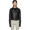 RICK OWENS BLACK LEATHER LUKES STOOGES JACKET