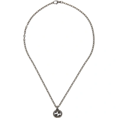 Gucci Sterling Silver Interlocking G Pendant Necklace