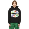 GUCCI BLACK & MULTICOLOR INTERLOCKING G STAR BURST HOODIE