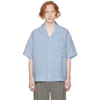 Jacquemus 格纹衬衫 In Blue