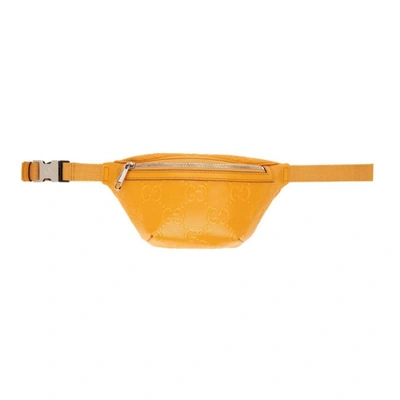 Gucci Yellow ' Signature' Tennis Belt Bag In 7636 Crop/crop/crop