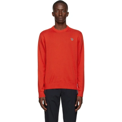 Ps By Paul Smith Signature Zebra-embroidered Cotton Sweatshirt In Goose Beak