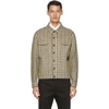 FENDI BEIGE & BLACK GABARDINE 'FOREVER FENDI' JACKET