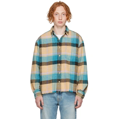 John Elliott Hemi Point Sur Check Oversize Cotton Button-up Shirt In Multicolour