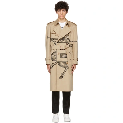 Burberry Ssense Exclusive Beige Mythical Alphabet Embroidered