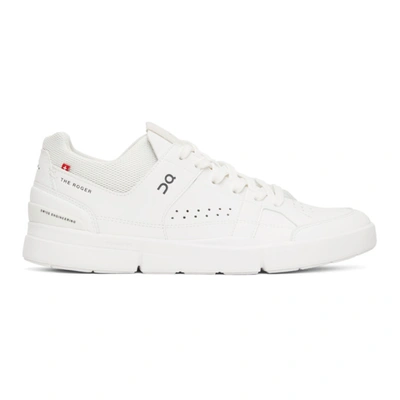 On Men's The Roger Clubhouse Low Top Sneakers In White/white