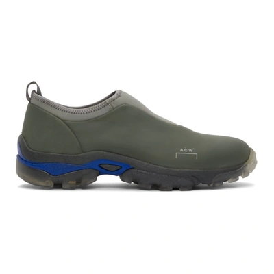 A-cold-wall* Techno-fabric And Leather Slip On In Green
