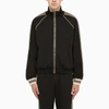GUCCI BLACK JACKET IN GG JACQUARD JERSEY WITH ZIP,662270XJDE9-J-GUC-1043