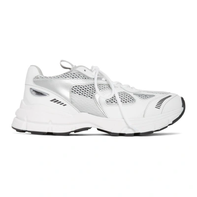 Axel Arigato White & Gray Marathon Runner Sneakers In White Silver